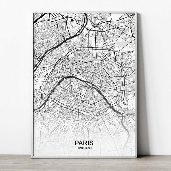 poster stadtplan paris