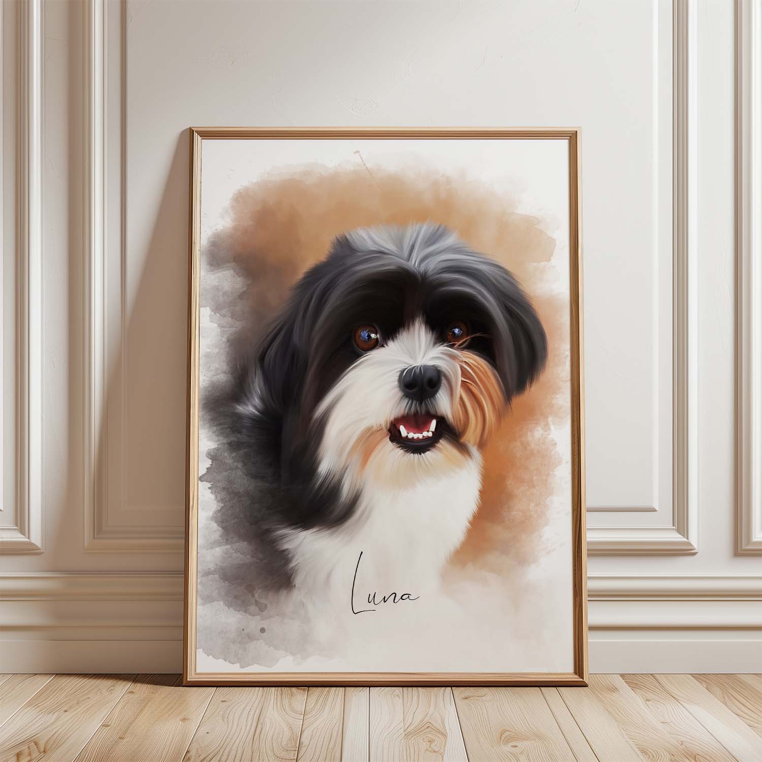 Tierportrait Hundeportrait Aquarell Poster