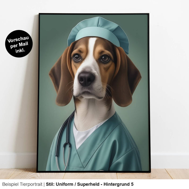 Uniform Krankenschwester Tierportrait