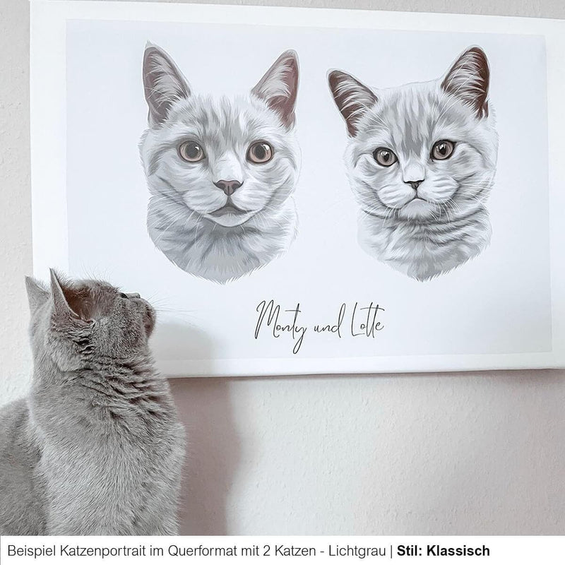 Katzenportrait Leinwand zeichnen lassen